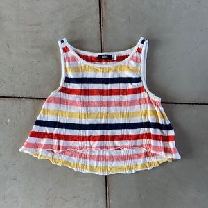 BDG Linen Stripe Crop Top - Size S